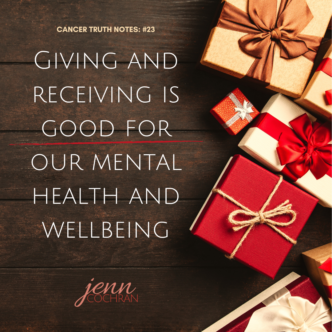Day 23 Giving and receiving is good for our mental health and wellbeing