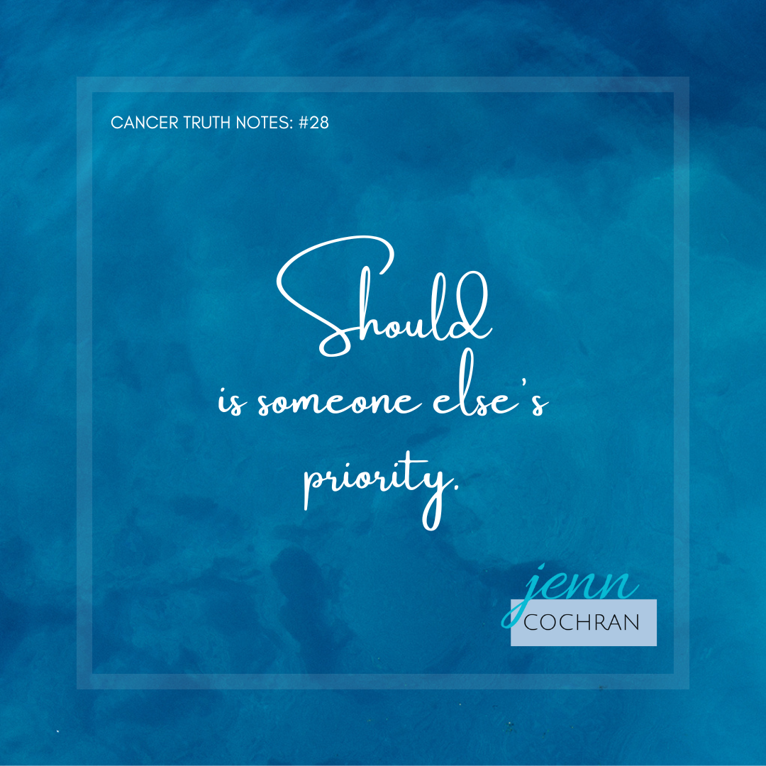Day 28 Should is someoneelses priority