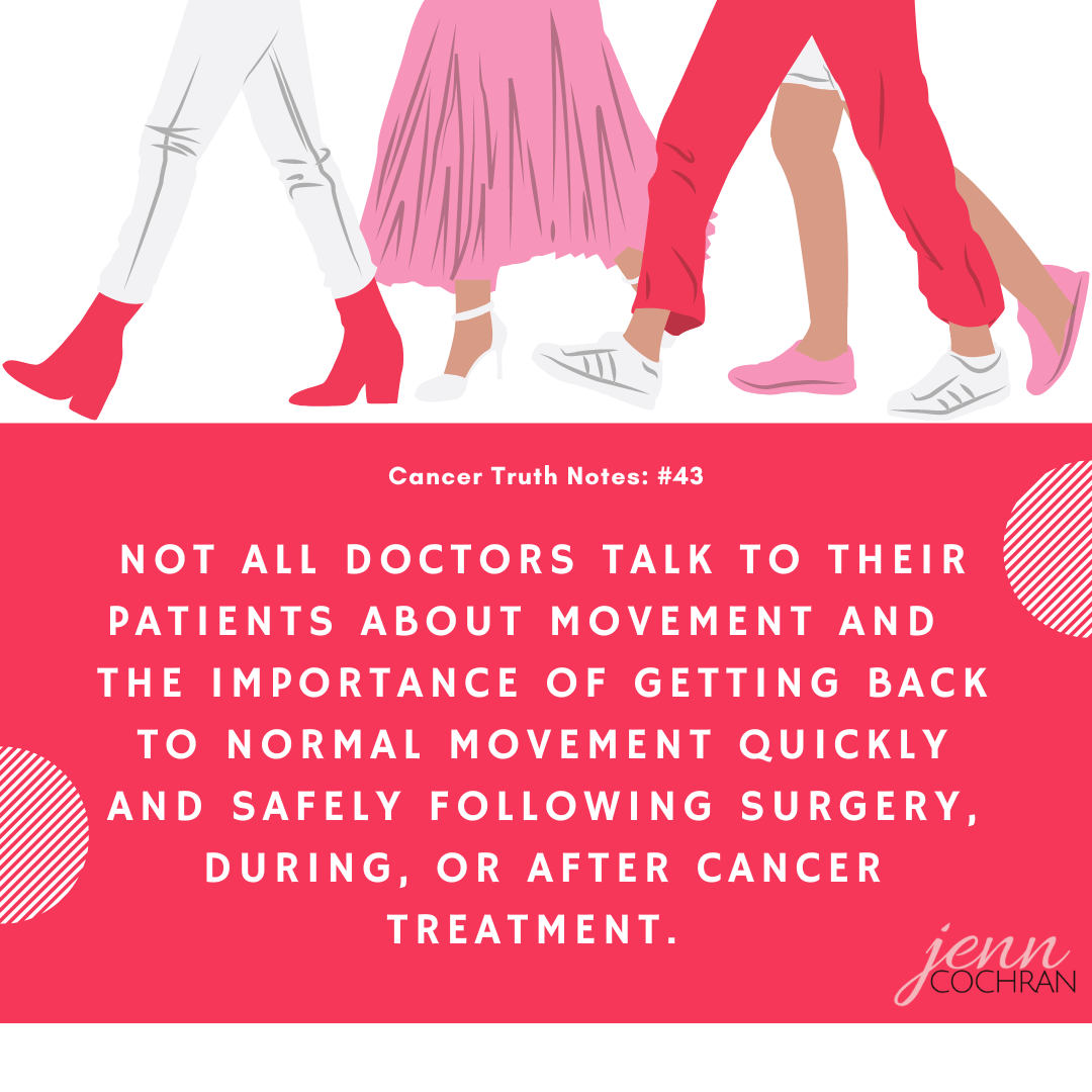 Day 43 Not all doctors talk to their patients about movement