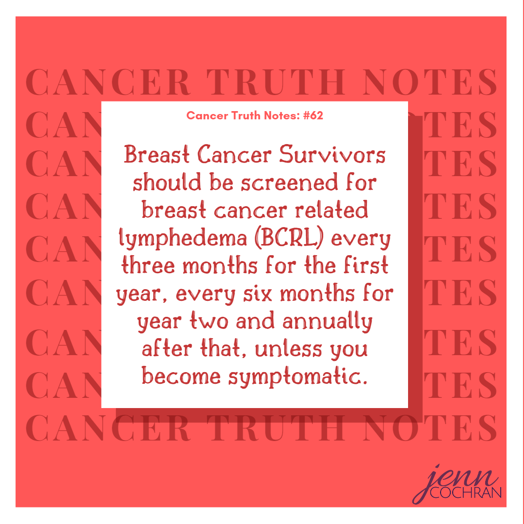 Day 62 breast cancer survivors should be screened