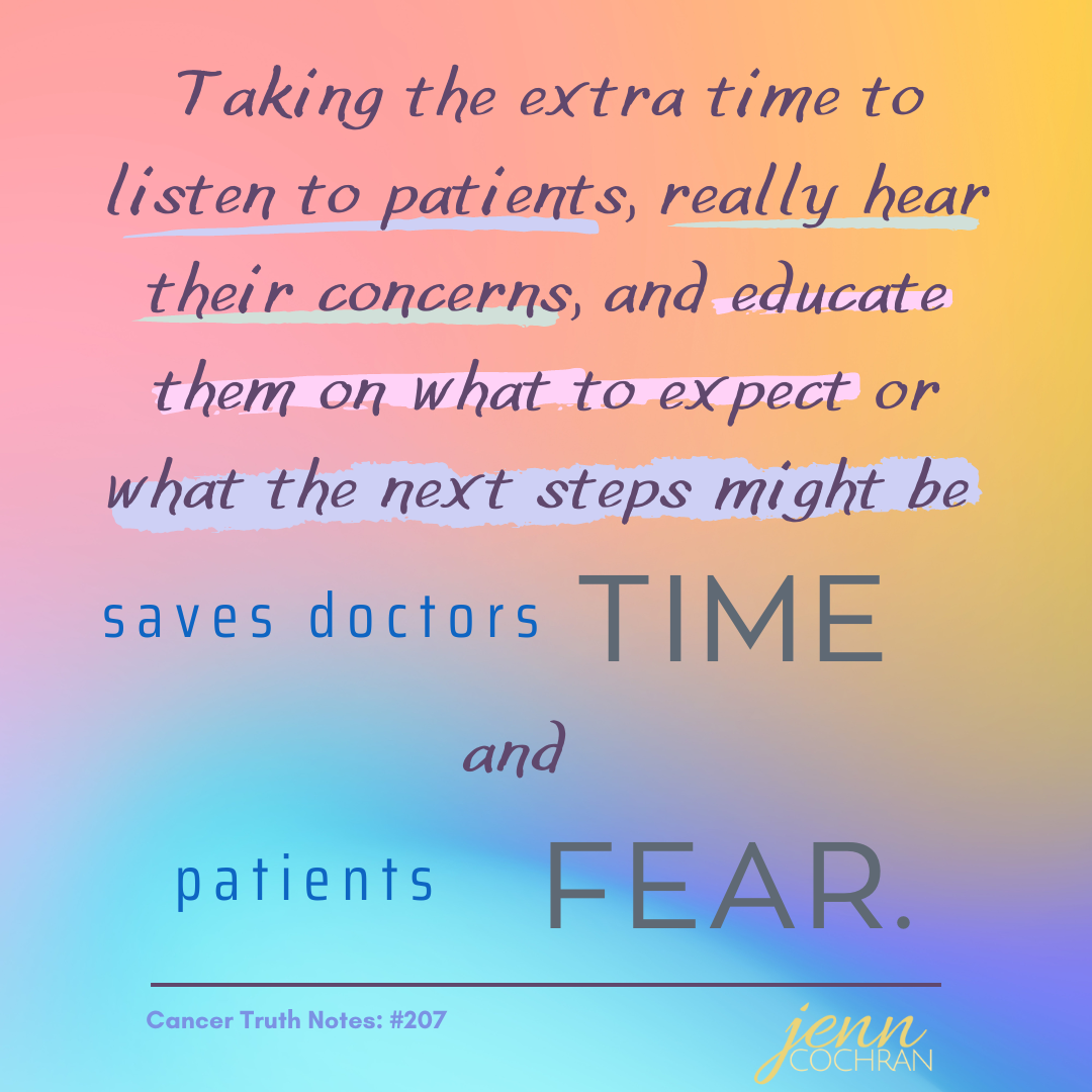 Day 207 Taking the extra time to listen to patients